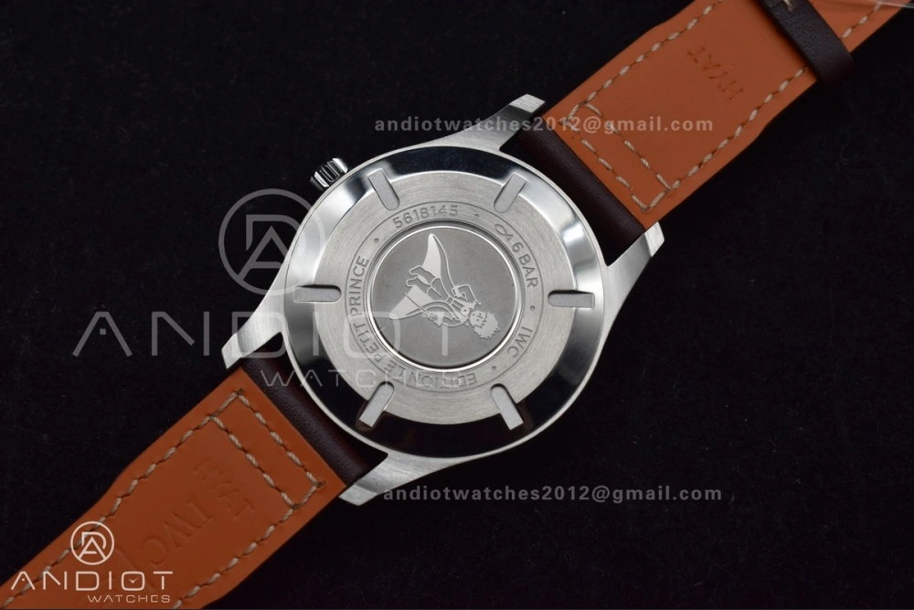 Mark XVIII IW327006 Titanium V7F 1:1 Best Edition BlueDial on Brown Leather Strap A2892