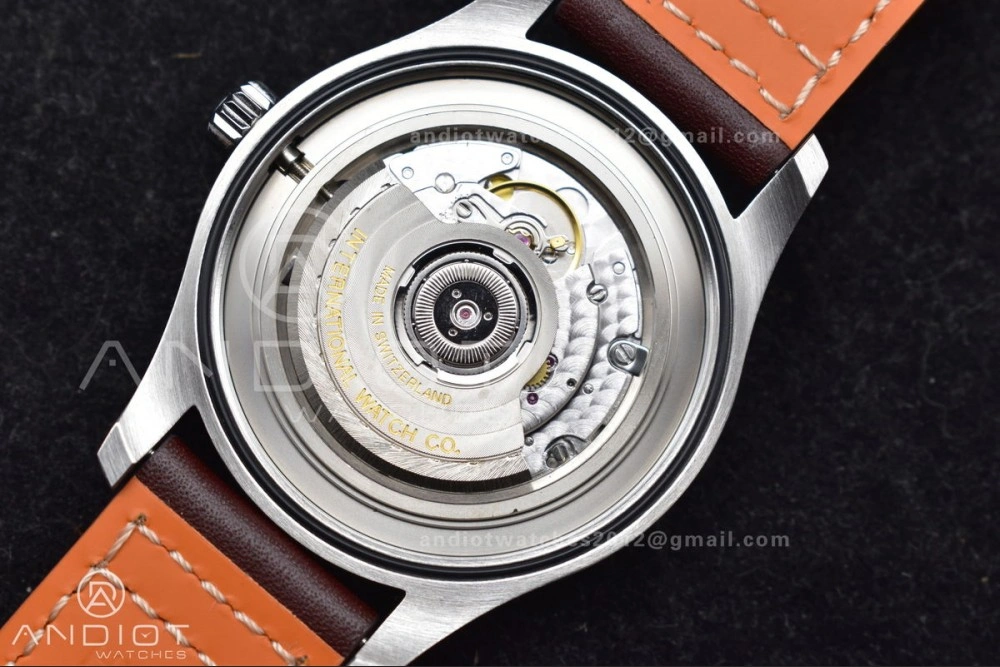 Mark XVIII IW327006 Titanium V7F 1:1 Best Edition BlueDial on Brown Leather Strap A2892