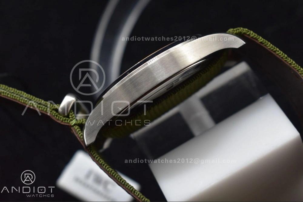 Mark XVIII “TRIBUTE TO MARK XI” IW327007 M+F 1:1 Best Edition Black Dial on Green Nylon Strap A35111