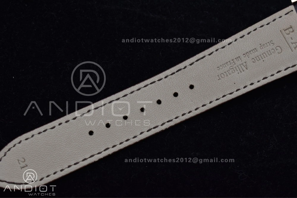 Master Ultra Thin Moon RG APSF 1:1 Best Edition White Dial on Brown Leather Strap SA925 Super Clone