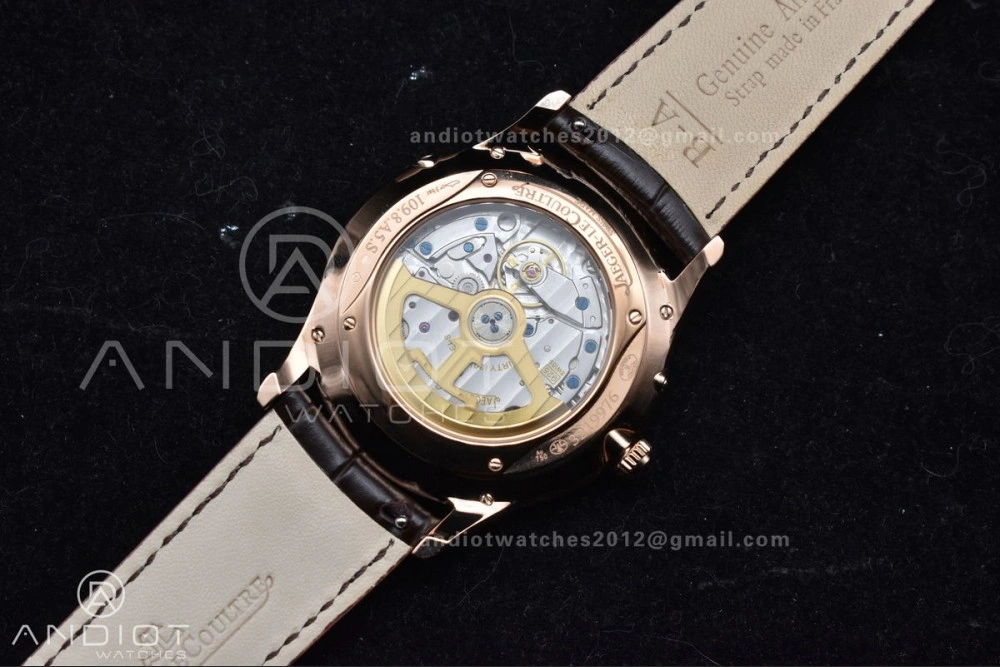 Master Ultra Thin Moon RG APSF 1:1 Best Edition White Dial on Brown Leather Strap SA925 Super Clone