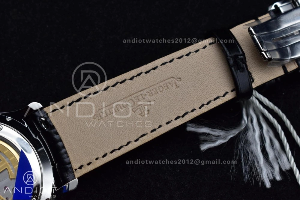 Master Ultra Thin Moon SS APSF 1:1 Best Edition Blue Dial on Black Leather Strap SA925 Super Clone