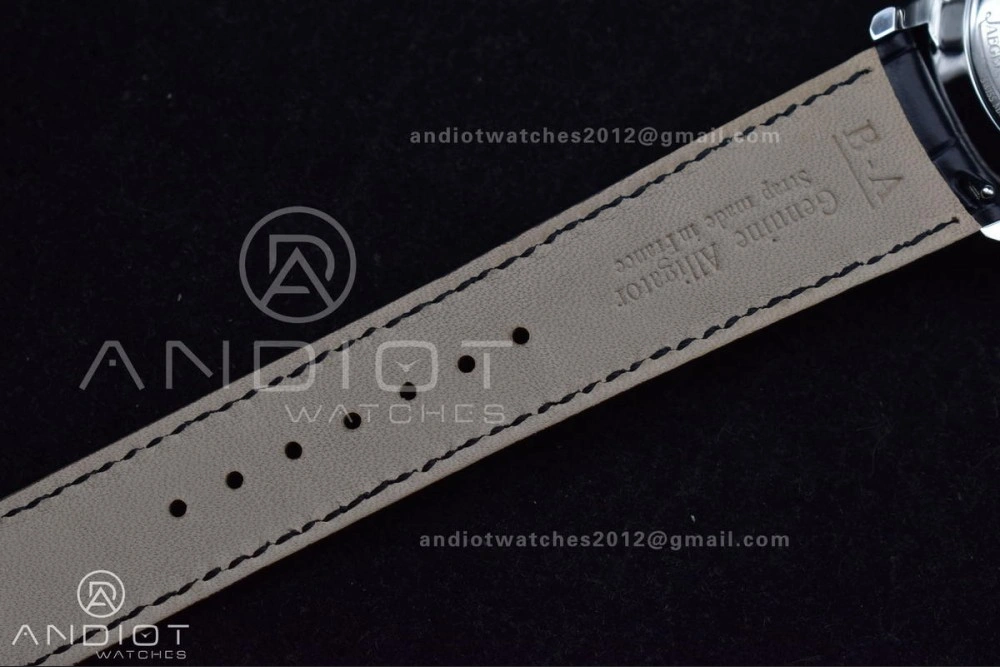 Master Ultra Thin Moon SS APSF 1:1 Best Edition Blue Dial on Black Leather Strap SA925 Super Clone