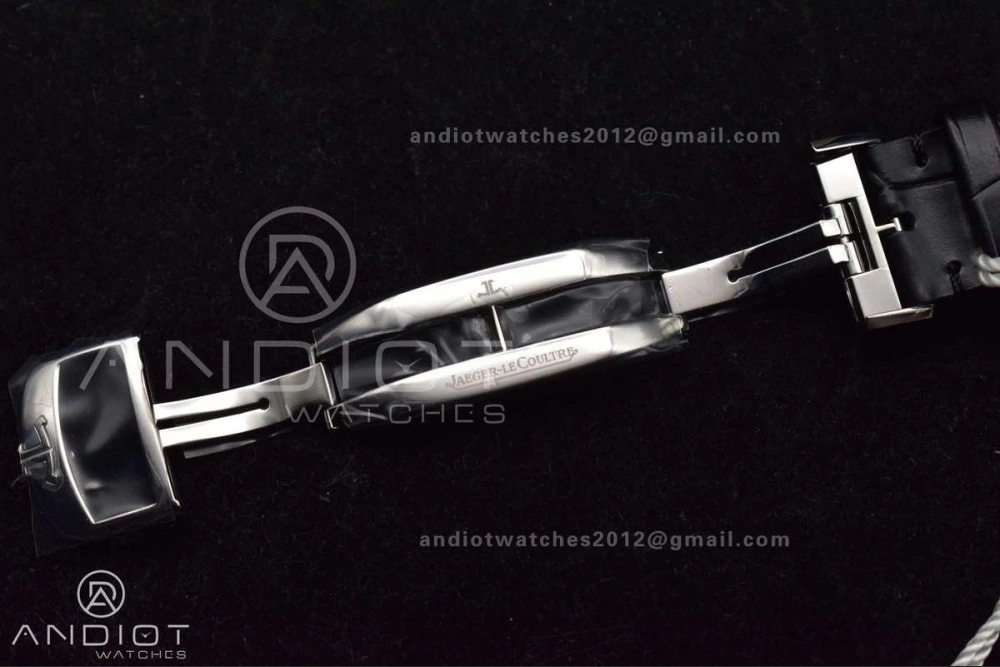 Master Ultra Thin Moon SS APSF 1:1 Best Edition Silver Dial on Black Leather Strap SA925 Super Clone