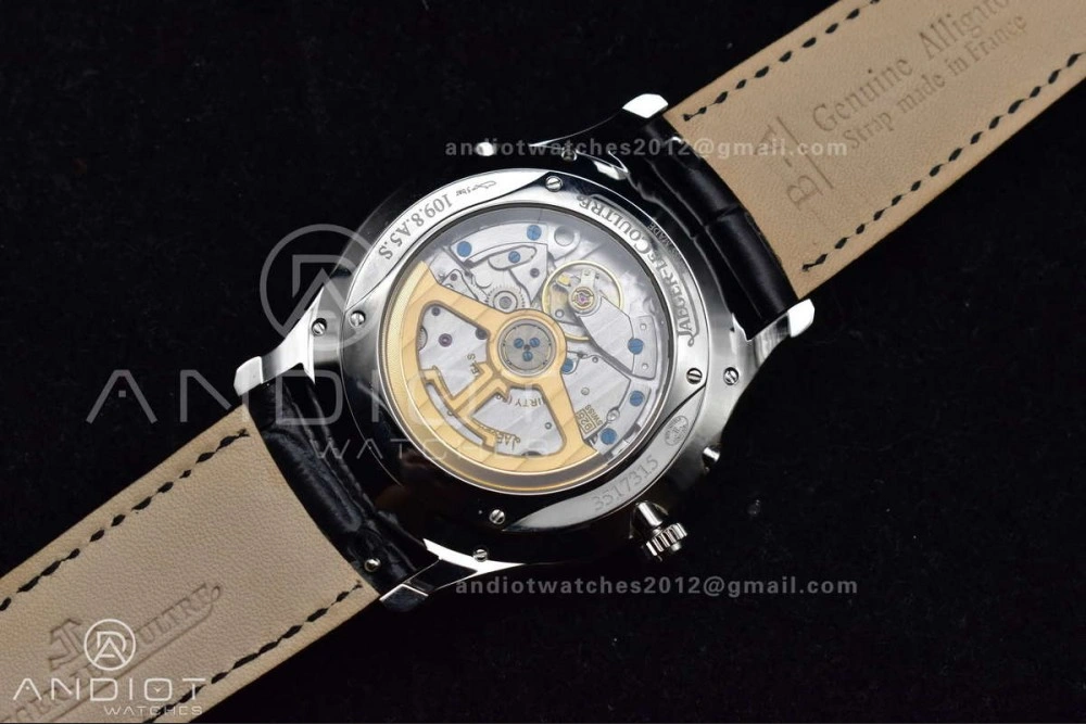 Master Ultra Thin Moon SS APSF 1:1 Best Edition Silver Dial on Black Leather Strap SA925 Super Clone