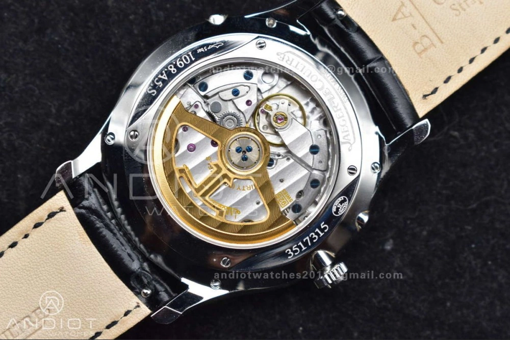 Master Ultra Thin Moon SS APSF 1:1 Best Edition Silver Dial on Black Leather Strap SA925 Super Clone