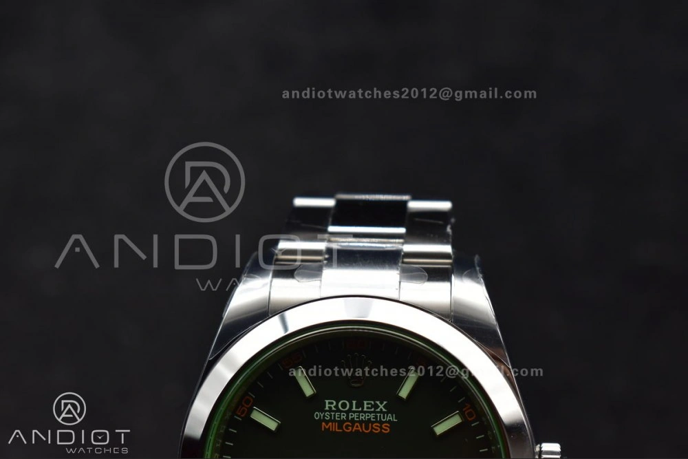 Milgauss 116400 GV Real Green Sapphire 904L SS VSF 1:1 Best Edition Black Dial on 904L SS Bracelet SA3131