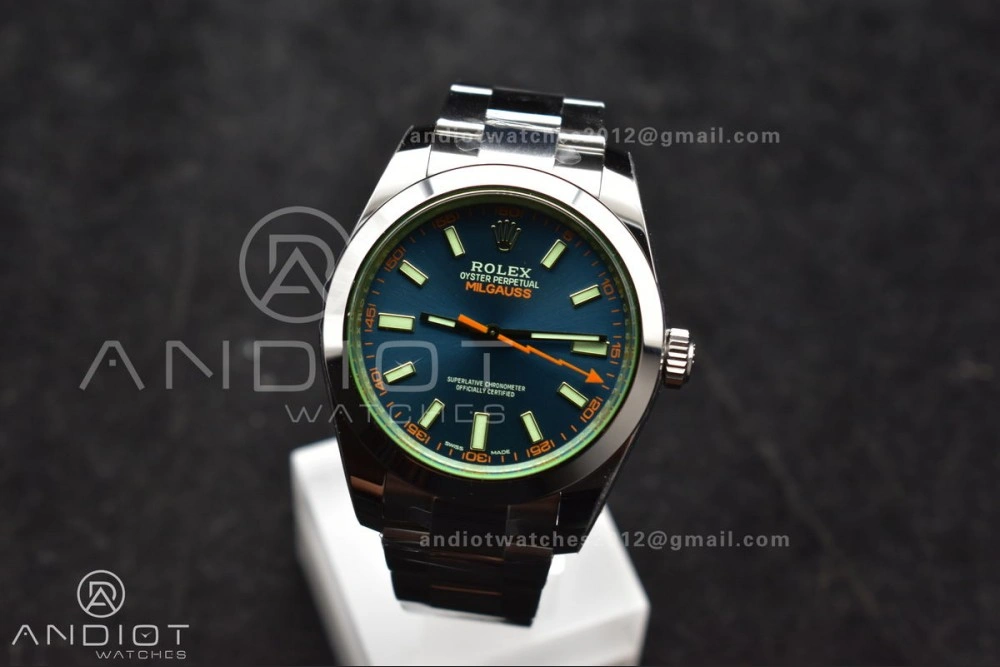 Milgauss 116400 GV VSF 1:1 Best Edition 904L Steel Blue Dial on SS Bracelet VS3131