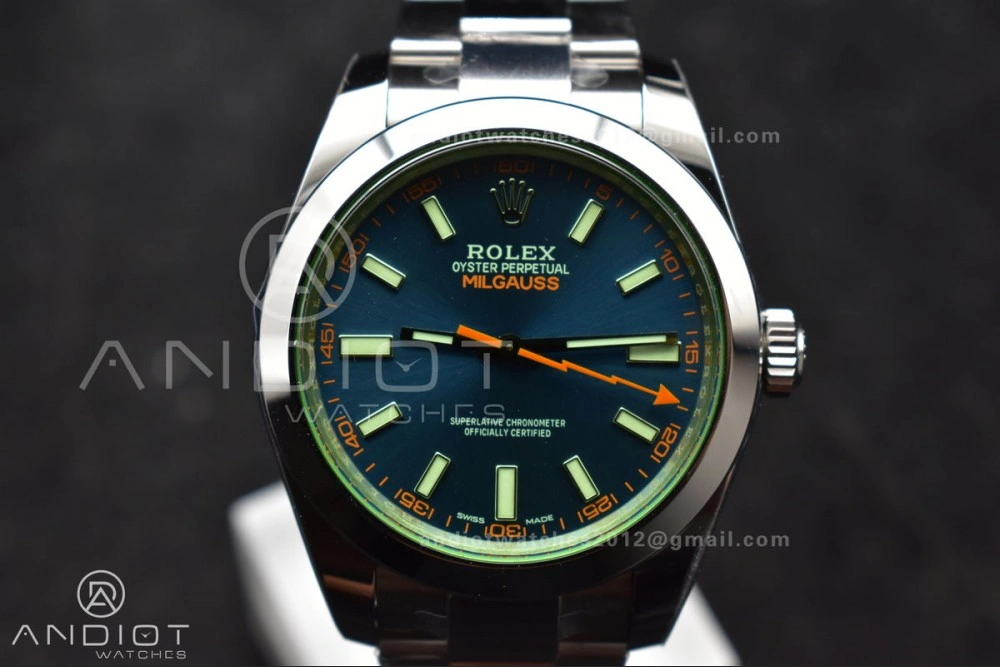 Milgauss 116400 GV VSF 1:1 Best Edition 904L Steel Blue Dial on SS Bracelet VS3131