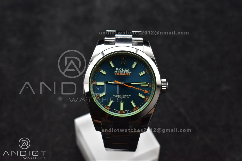 Milgauss 116400 GV VSF 1:1 Best Edition 904L Steel Blue Dial on SS Bracelet VS3131