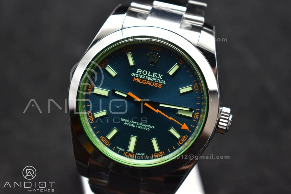 Milgauss 116400 GV VSF 1:1 Best Edition 904L Steel Blue Dial on SS Bracelet VS3131