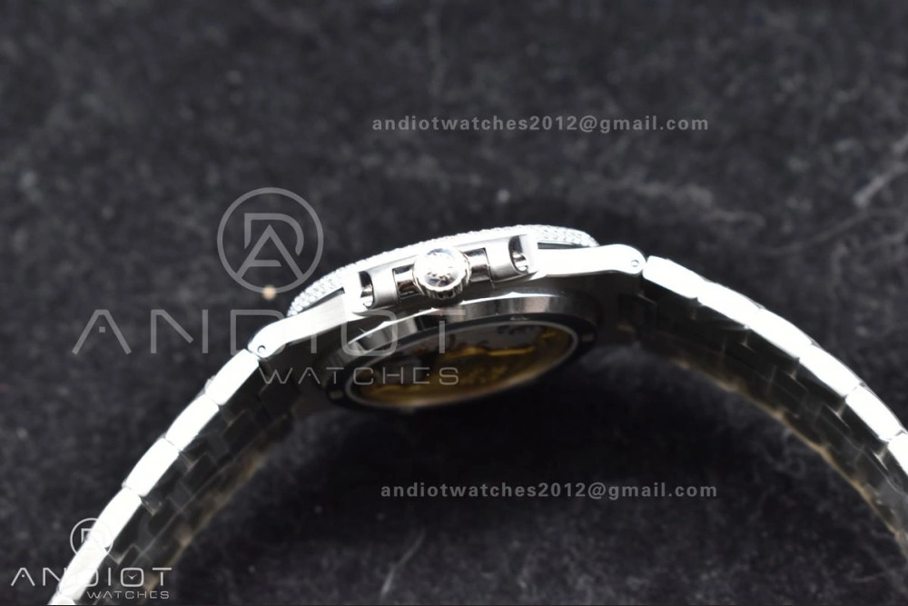Nautilus 5711 SS TWF Full Diamonds Bezel & Dial on Diamonds Bracelet A324