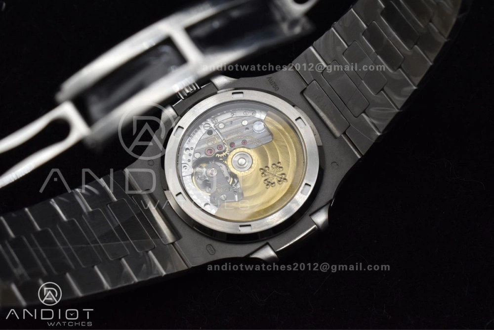 Nautilus 5711 SS TWF Full Diamonds Bezel & Dial on Diamonds Bracelet A324