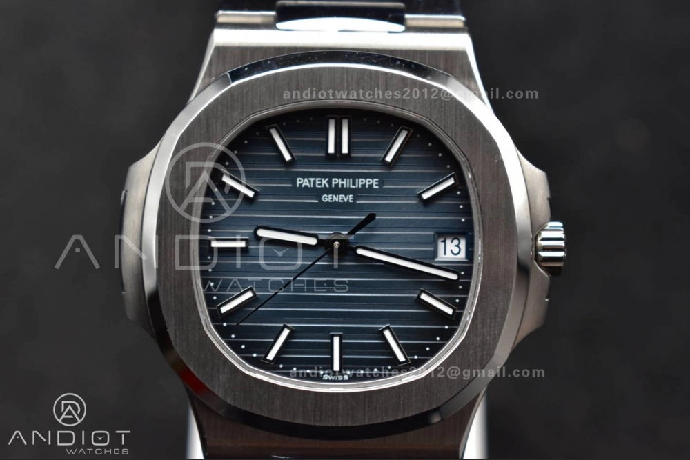 Nautilus 5711 1A 3KF 1:1 Best Edition Blue Textured Dial on SS Bracelet A324 Super Clone V2