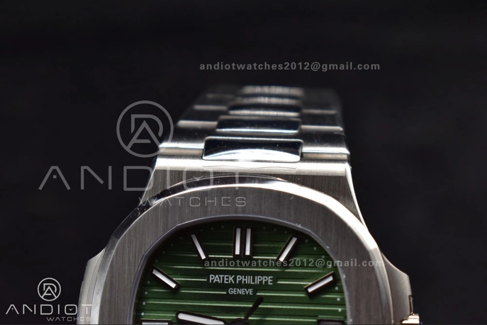 Nautilus 5711 1A 3KF 1:1 Best Edition Green Textured Dial On SS Bracelet A324 Super Clone V2
