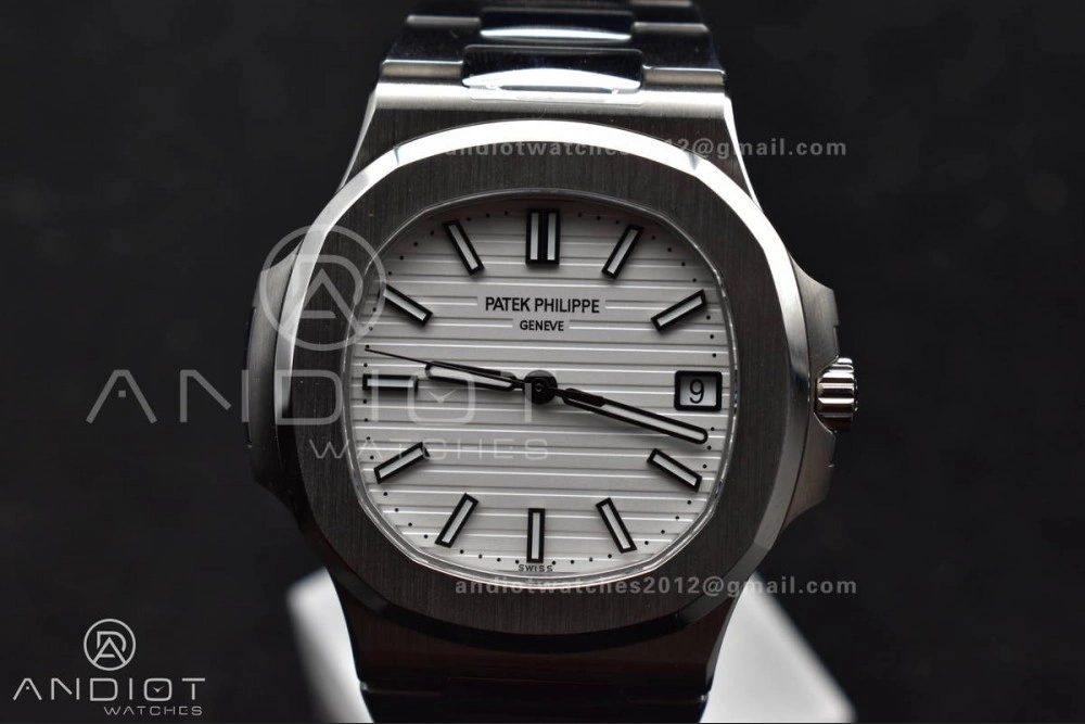 Nautilus 5711 1A 3KF 1:1 Best Edition White Textured Dial on SS Bracelet A324 Super Clone V2