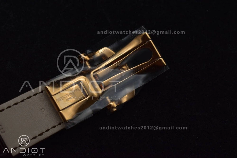 Nautilus 5711 1R RG 3KF 1:1 Best Edition Brown Textured Dial on Brown Leather Strap A324 Super Clone V2