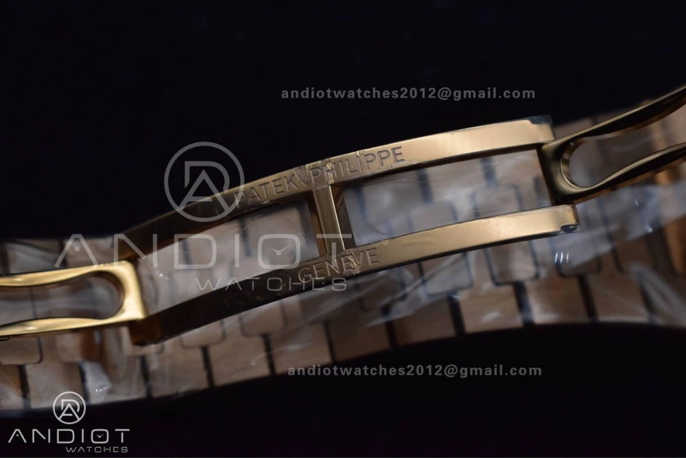 Nautilus 5711 1R RG 3KF 1:1 Best Edition Brown Textured Dial on RG Bracelet A324 Super Clone V2