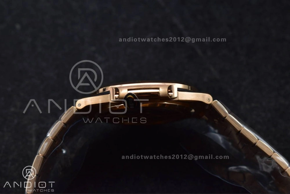 Nautilus 5711 1R RG 3KF 1:1 Best Edition Brown Textured Dial on RG Bracelet A324 Super Clone V2