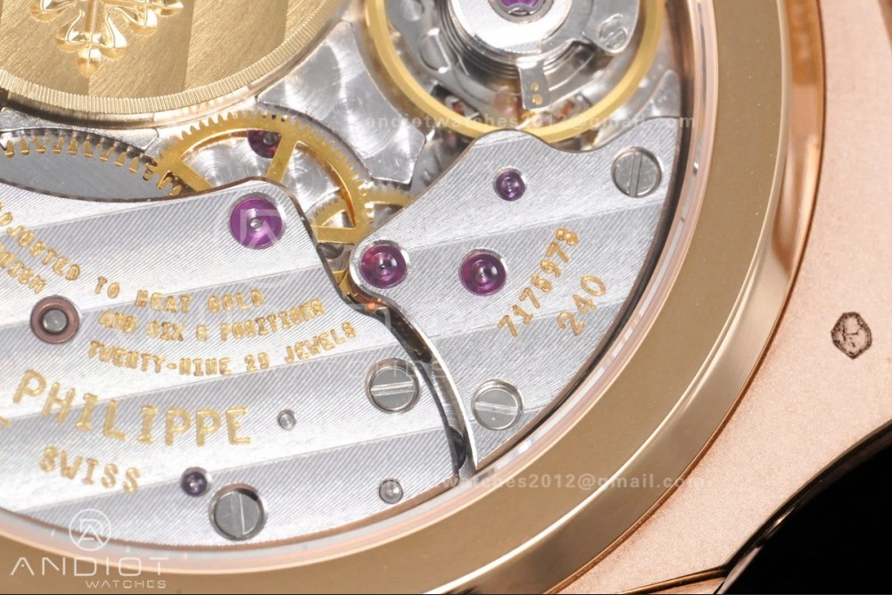 Nautilus 5712 RG PPF 1:1 Best Edition Brown Dial on RG Bracelet A240 Super Clone V4