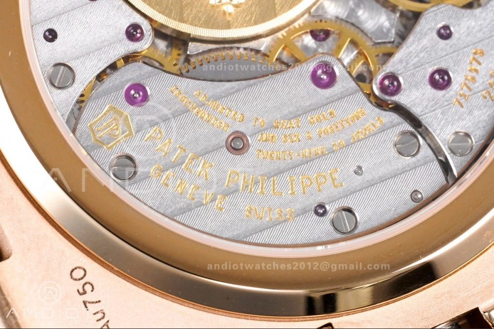 Nautilus 5712 RG PPF 1:1 Best Edition Brown Dial on RG Bracelet A240 Super Clone V4