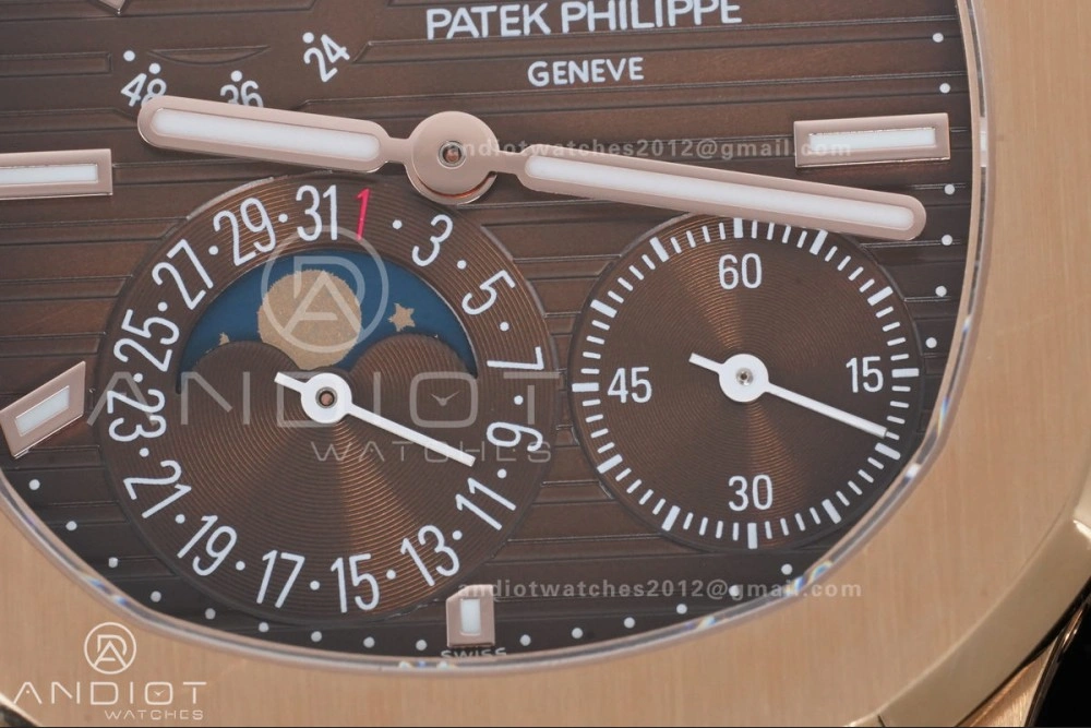 Nautilus 5712 RG PPF 1:1 Best Edition Brown Dial on RG Bracelet A240 Super Clone V4