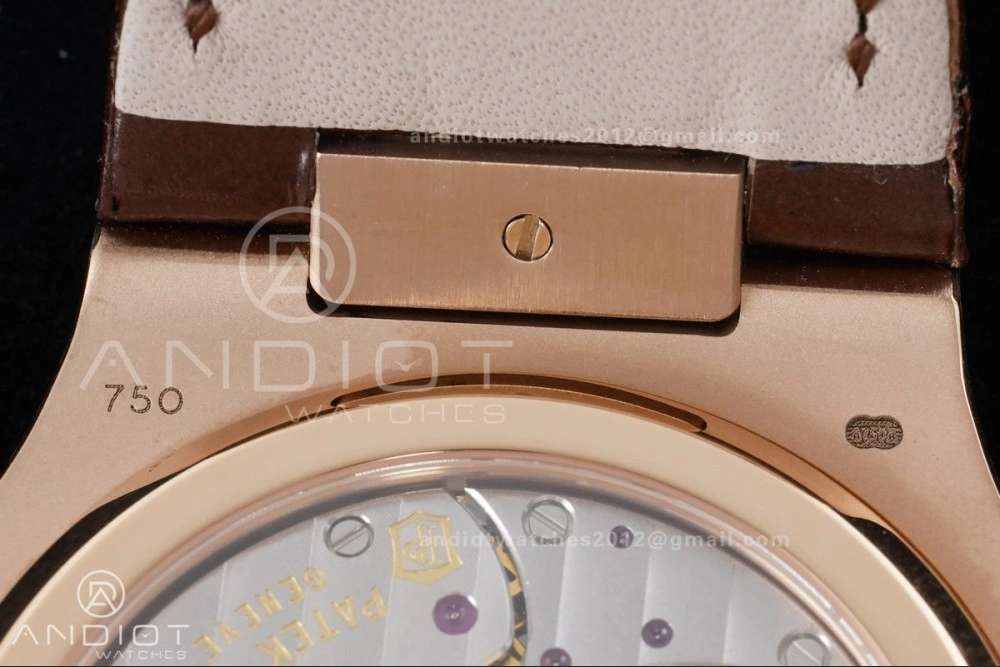 Nautilus 5712 RG PPF 1:1 Best Edition Gray Dial on Brown Leather Strap A240 Super Clone V3