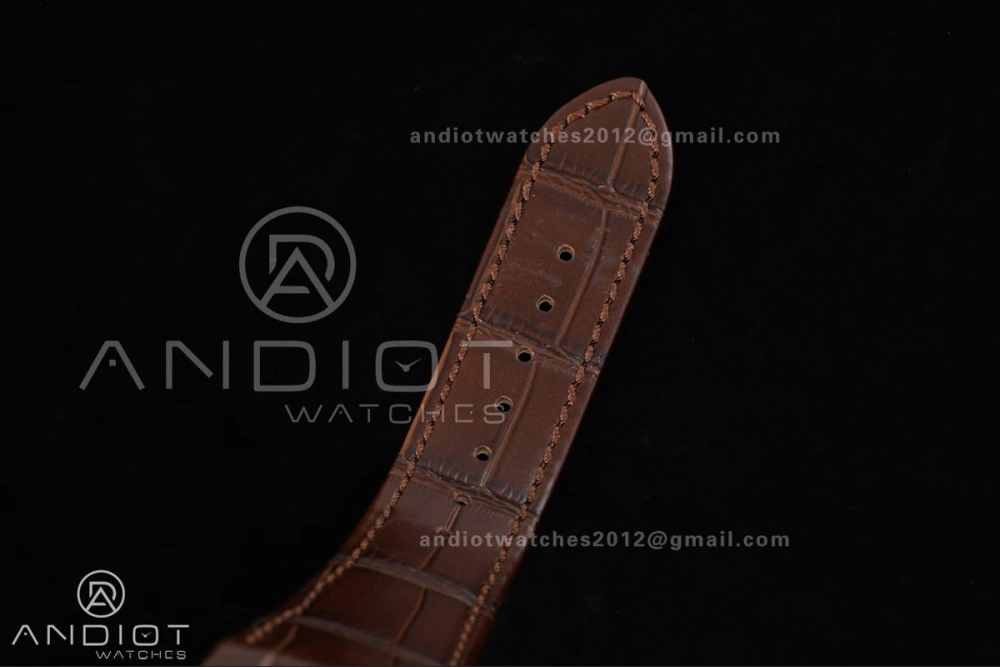 Nautilus 5712 RG PPF 1:1 Best Edition Gray Dial on Brown Leather Strap A240 Super Clone V3