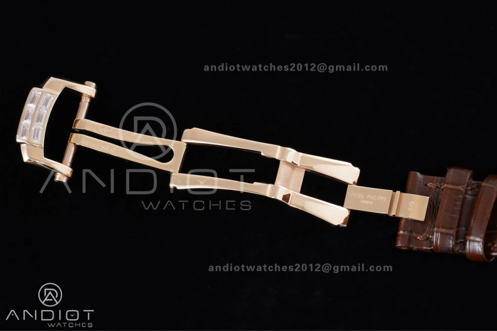 Nautilus 5712 RG PPF 1:1 Best Edition Gray Dial on Brown Leather Strap A240 Super Clone V3