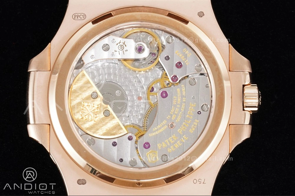 Nautilus 5712 RG PPF 1:1 Best Edition Gray Dial on Brown Leather Strap A240 Super Clone V3