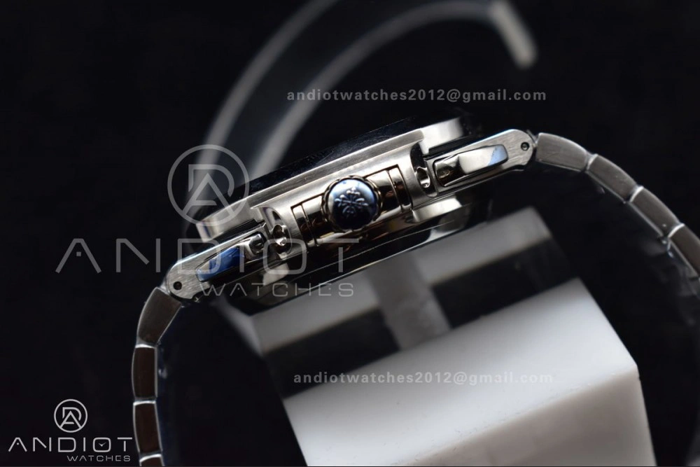 Nautilus Chrono Date 5980 SS SS Wht Stk PPF A7750 Mod