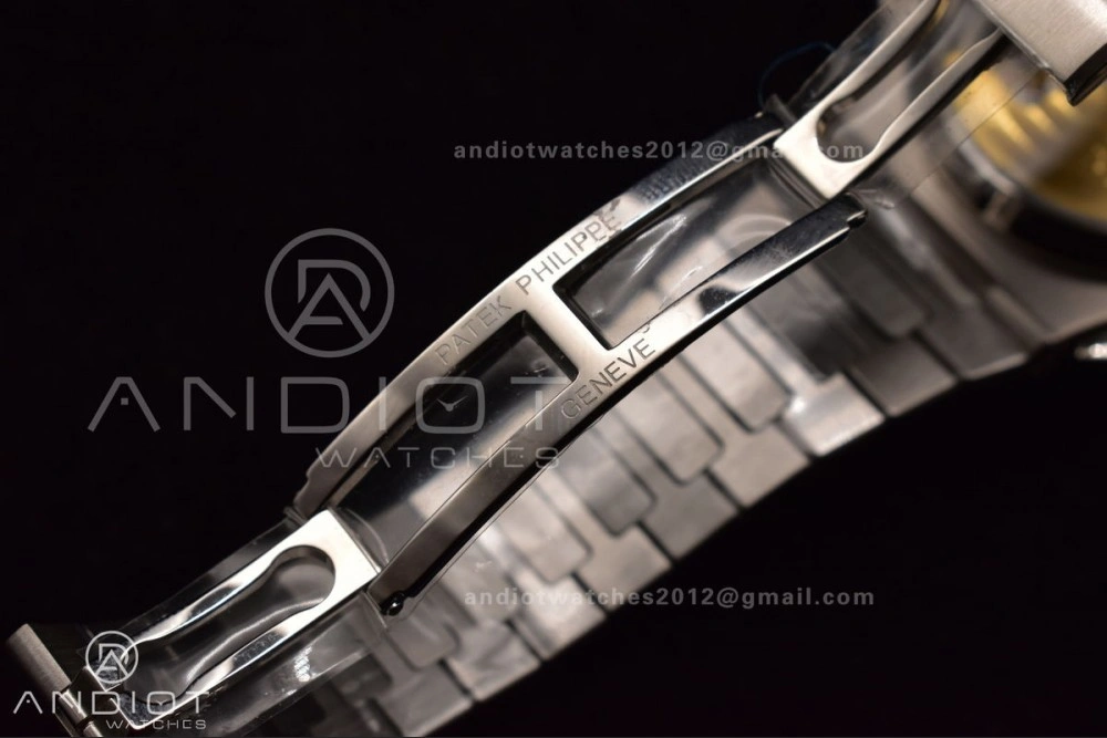 Nautilus Chrono Date 5980 SS SS Wht Stk PPF A7750 Mod