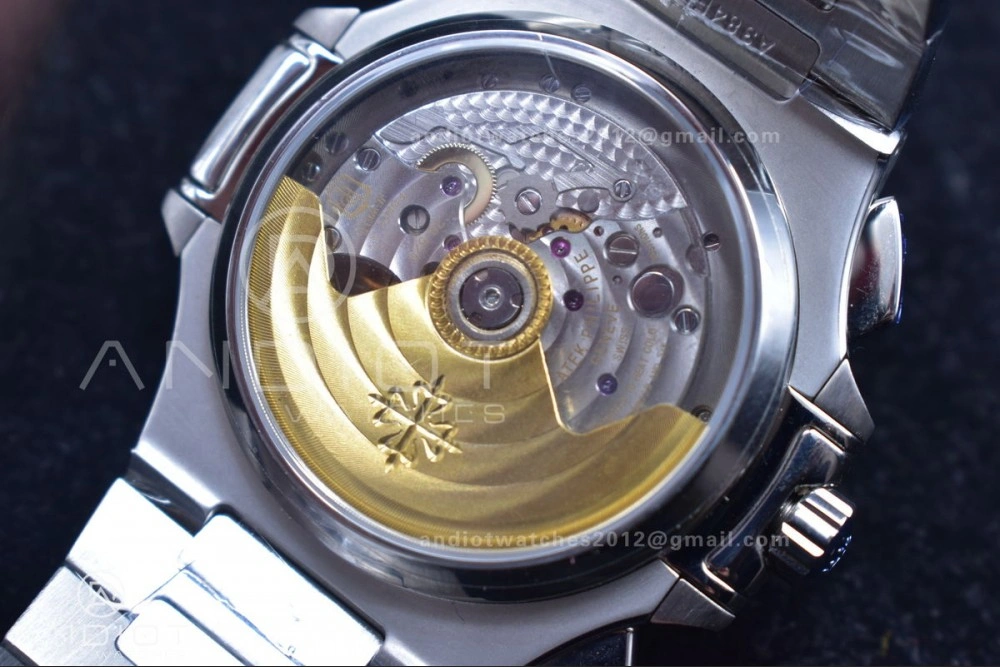 Nautilus Chrono Date 5980 SS SS Wht Stk PPF A7750 Mod