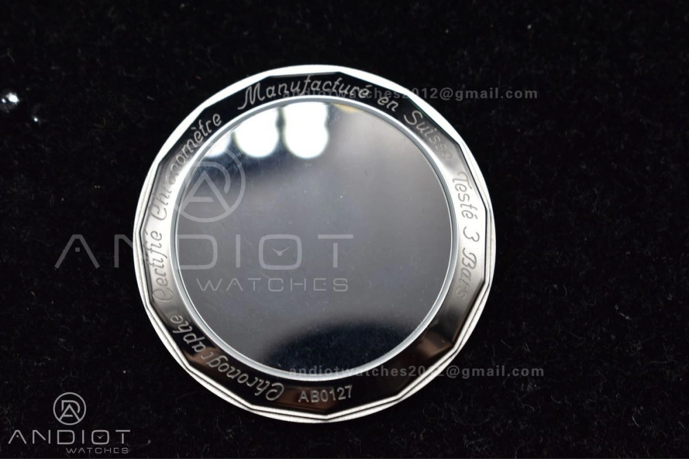 Navitimer 1 SS 43mm BLS 1:1 Best Edition Black Dial on Leather Bracelet A7750