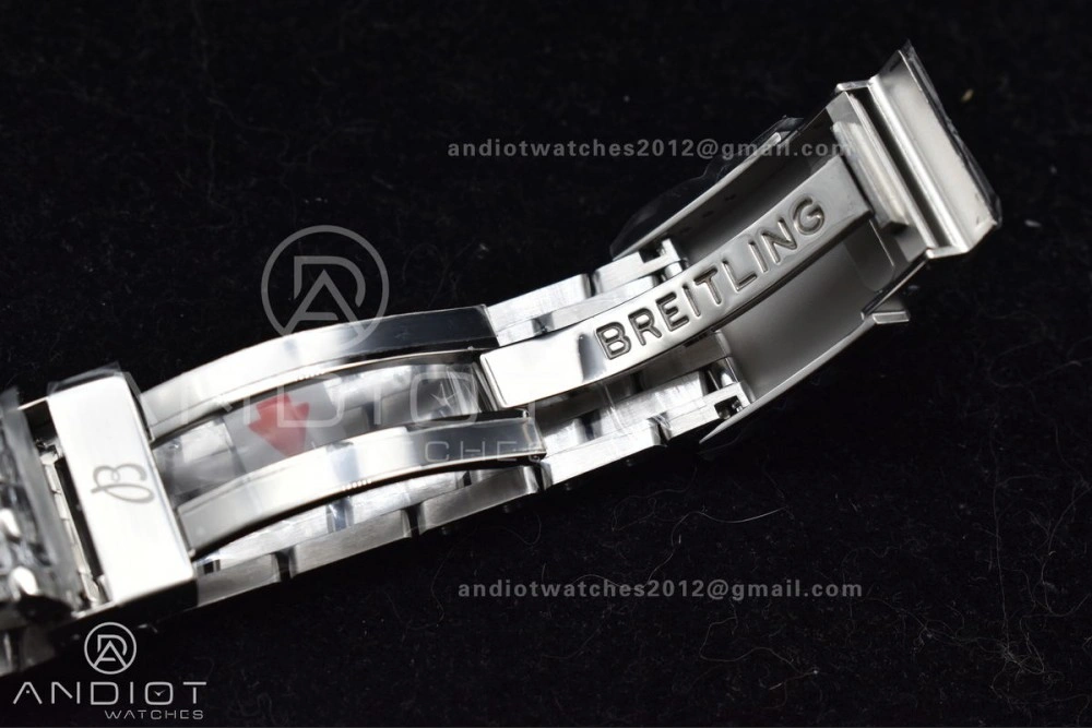 Navitimer 1 SS V7F 1:1 Best Edition RG Bezel White Dial on SS Bracelet A2824