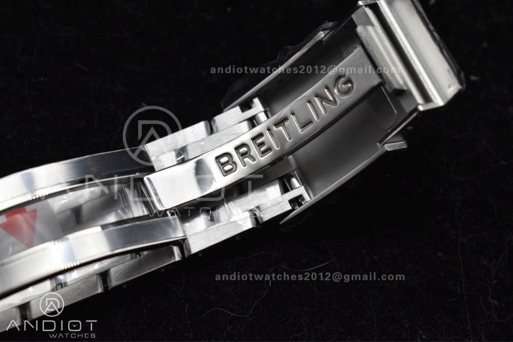 Navitimer 1 SS V7F 1:1 Best Edition RG Bezel White Dial on SS Bracelet A2824