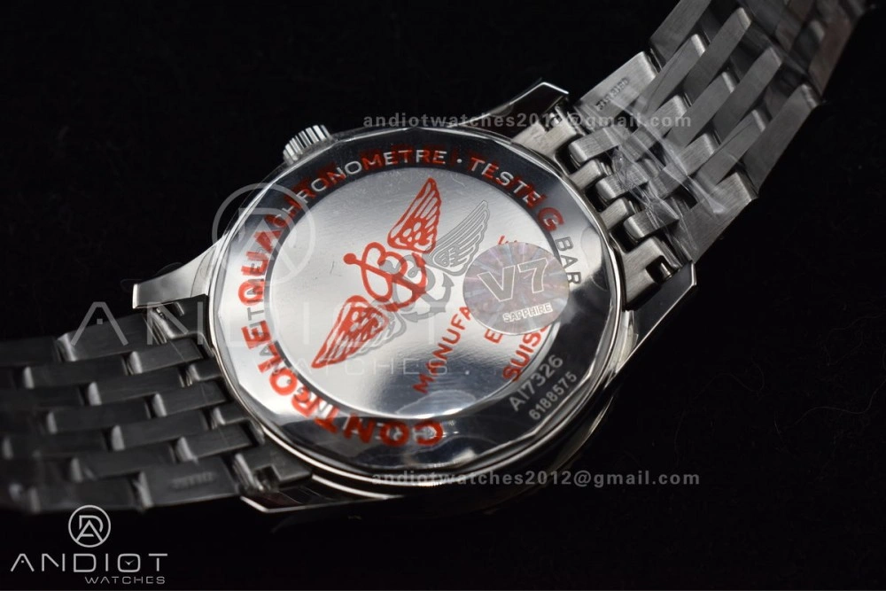 Navitimer 1 SS V7F 1:1 Best Edition RG Bezel White Dial on SS Bracelet A2824