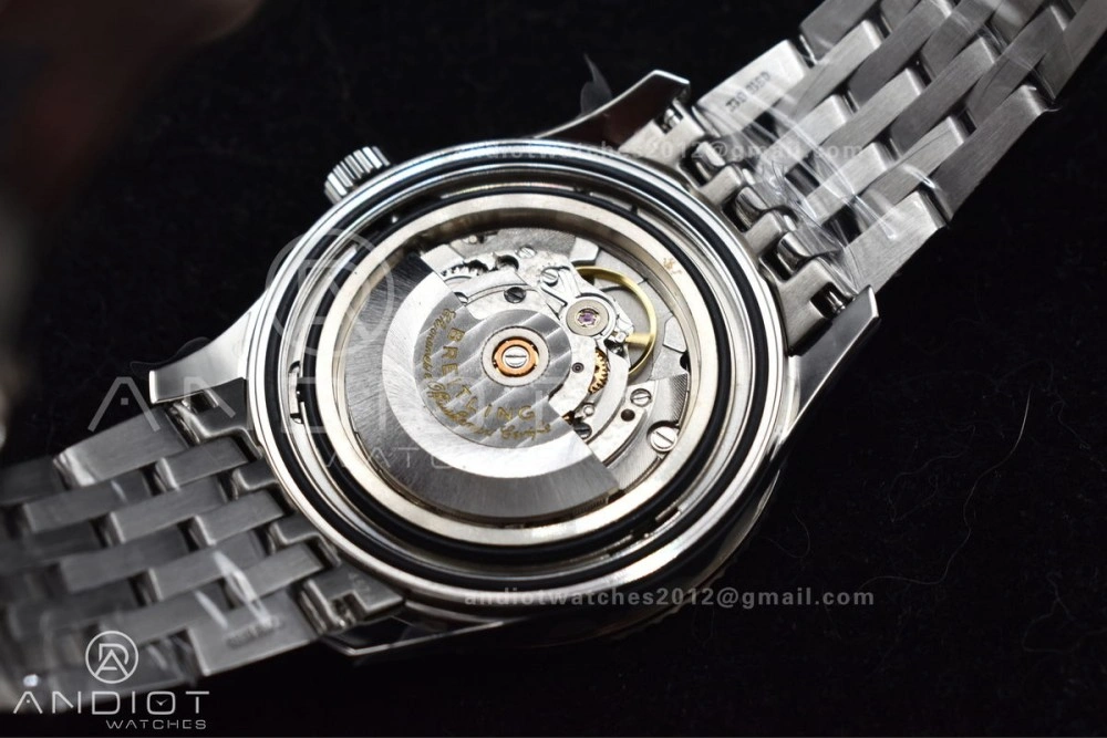 Navitimer 1 SS V7F 1:1 Best Edition RG Bezel White Dial on SS Bracelet A2824