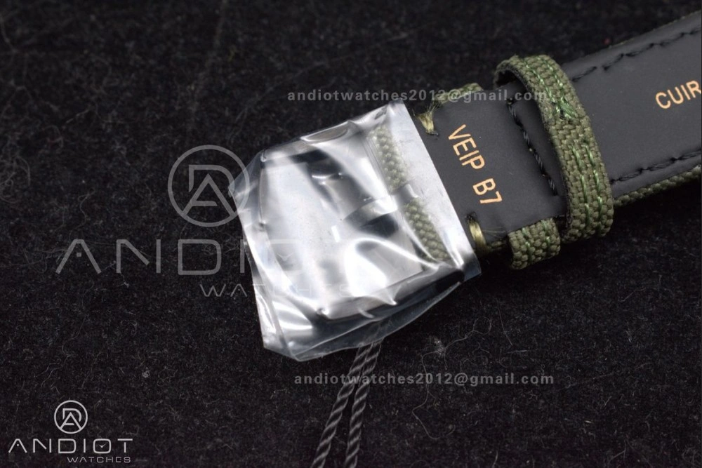 Navitimer 8 Automatic 41mm PVD TF 1:1 Best Edition Green Dial on Green Nylon Strap A2824