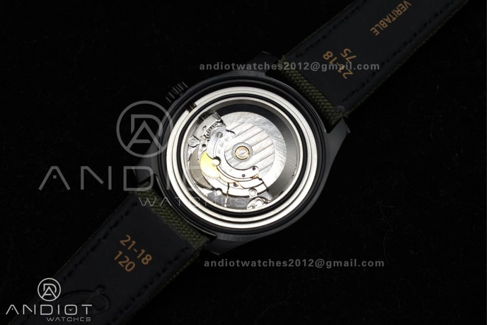 Navitimer 8 Automatic 41mm PVD TF 1:1 Best Edition Green Dial on Green Nylon Strap A2824