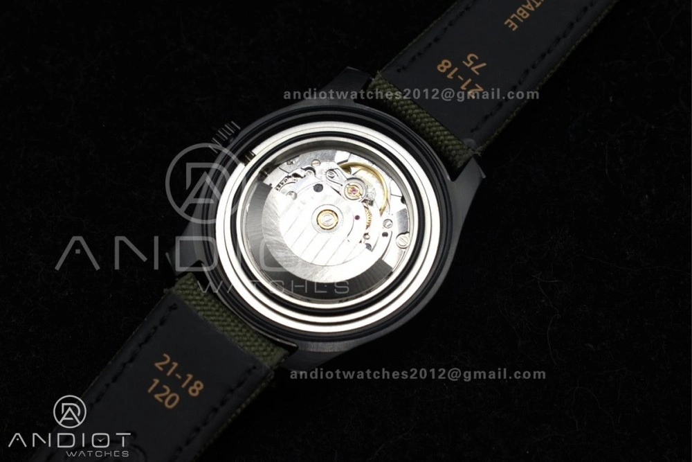 Navitimer 8 Automatic 41mm PVD TF 1:1 Best Edition Green Dial on Green Nylon Strap A2824