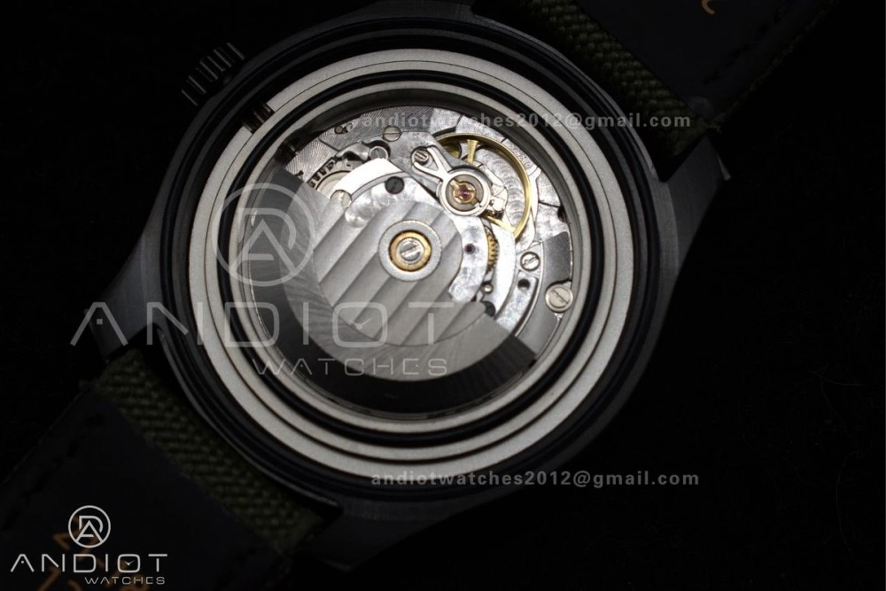 Navitimer 8 Automatic 41mm PVD TF 1:1 Best Edition Green Dial on Green Nylon Strap A2824