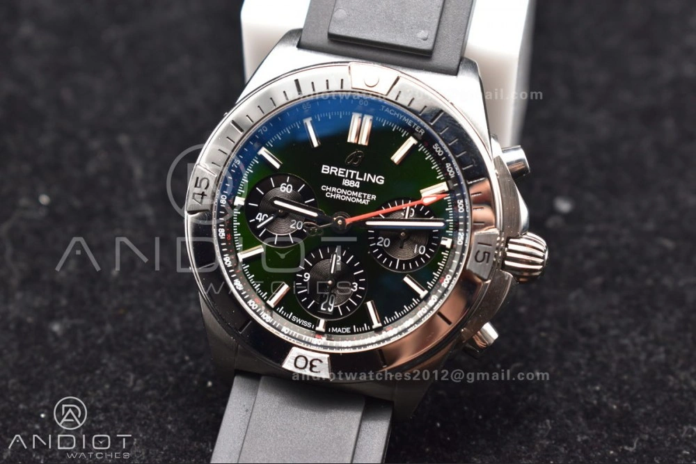 Navitimer B01 Chrono 43mm 1:1 Best Version SS LE L-Green Blk BLS A7750