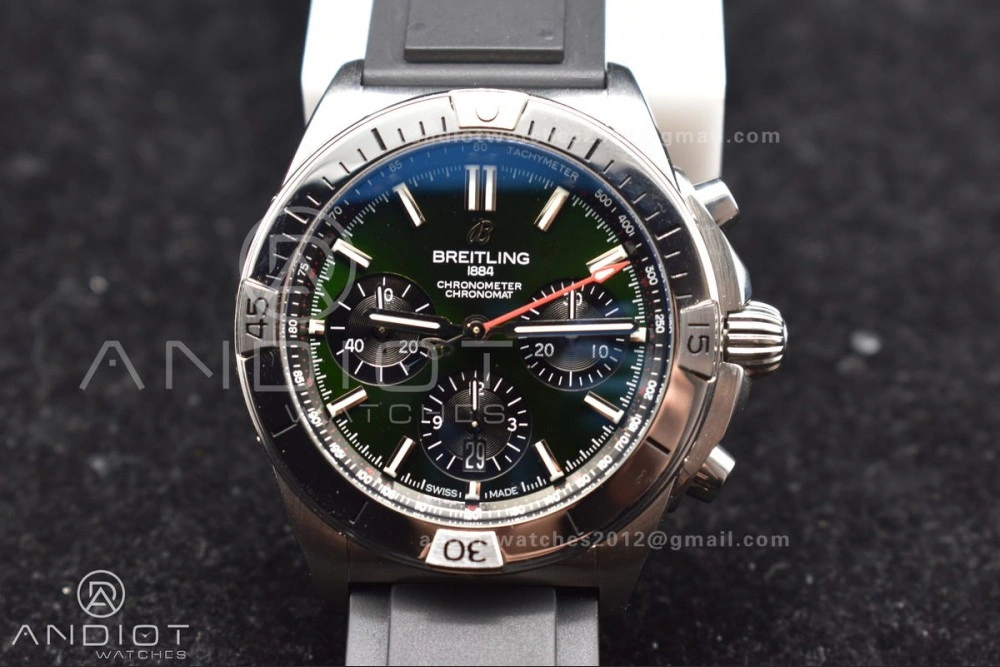 Navitimer B01 Chrono 43mm 1:1 Best Version SS LE L-Green Blk BLS A7750