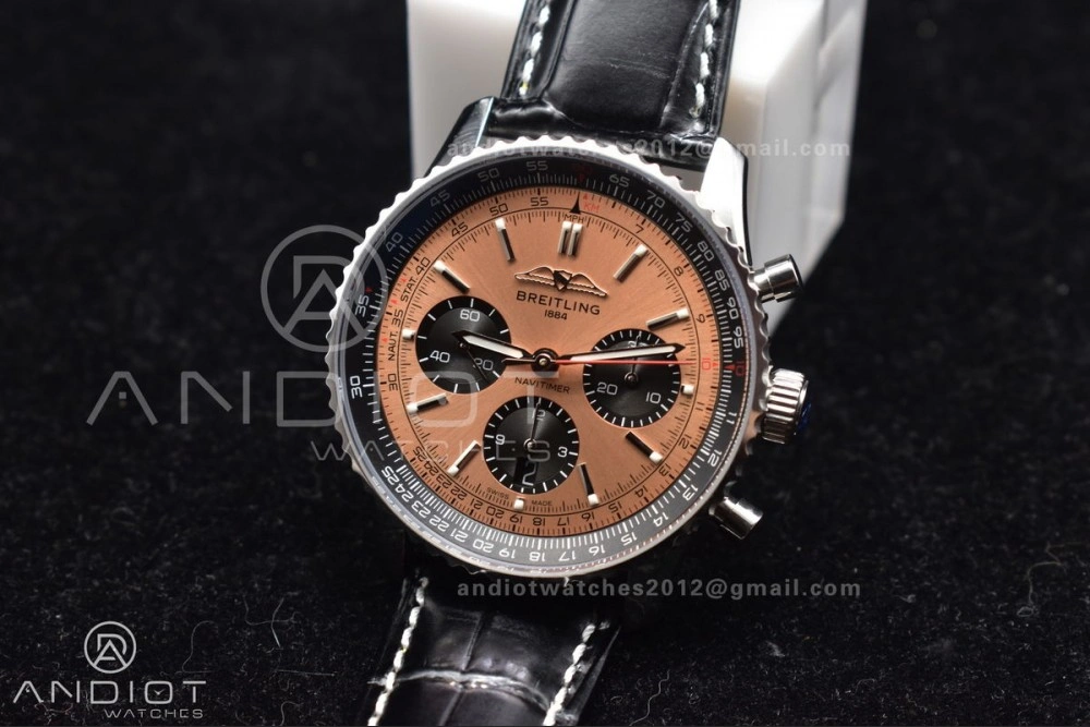 Navitimer Chrono 43mm 1:1 Best Version SS LE L-Orange Blk BLS A7750