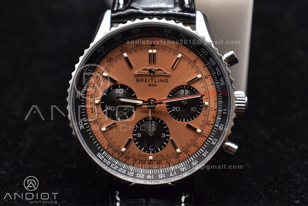 Navitimer Chrono 43mm 1:1 Best Version SS LE L-Orange Blk BLS A7750