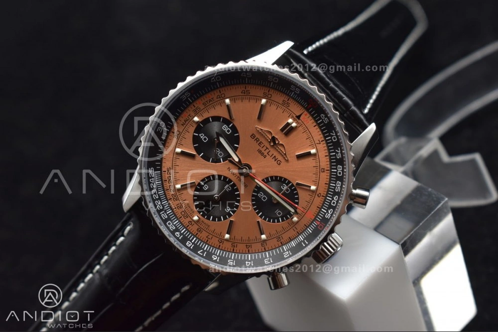 Navitimer Chrono 43mm 1:1 Best Version SS LE L-Orange Blk BLS A7750