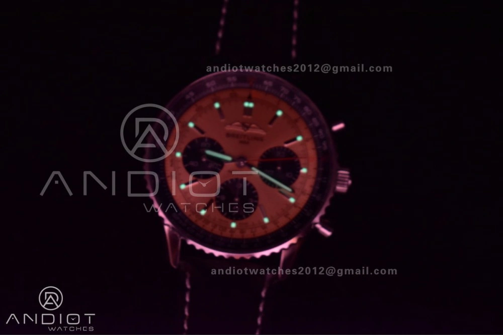 Navitimer Chrono 43mm 1:1 Best Version SS LE L-Orange Blk BLS A7750