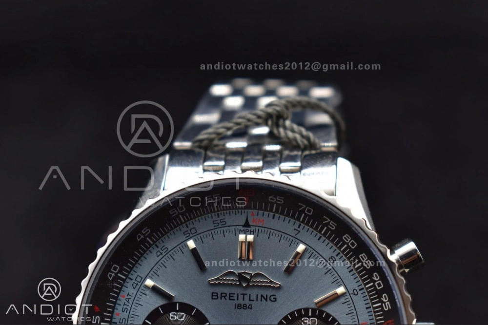 Navitimer SS 43mm BLS 1:1 Best Edition Blue Dial on SS Bracelet A7750