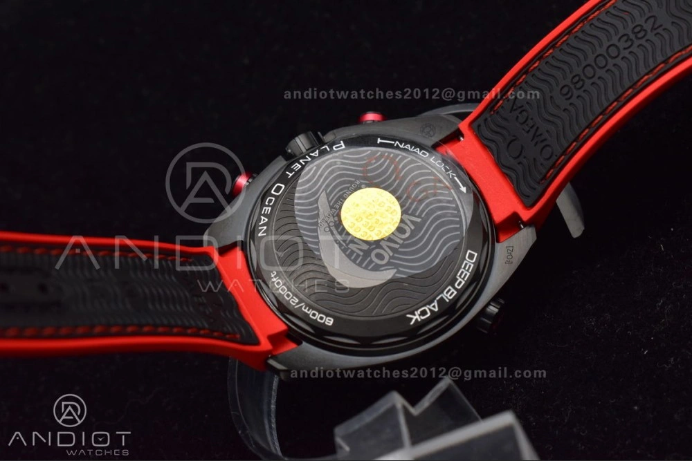 OM Factory Best Edition Omega Planet Ocean Chronograph with Functional 3:00 Subdial Counter Volvo Ocean 2017 2018 Race Deep Black Edition